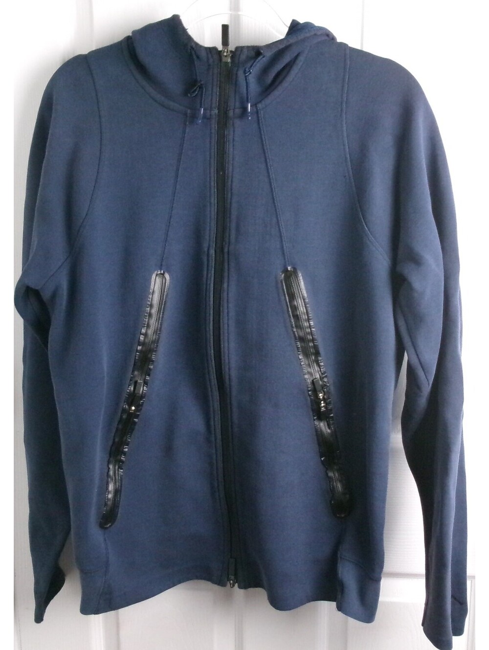 Air Jordan Lite Fleece Full Zip Hoodie Men's M Blue Zip Pocket Jacket